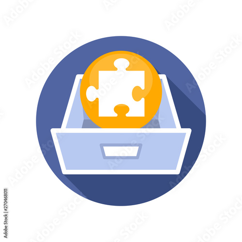 Vector illustration icon with the concept of a storage media solution