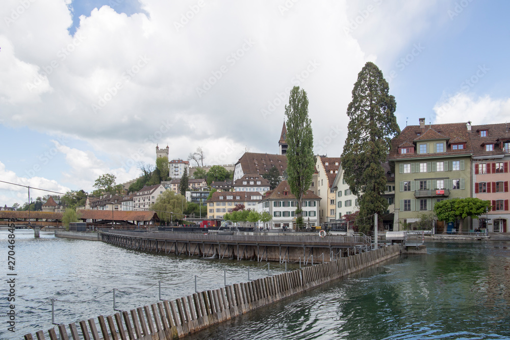 Cityscape in Luzern on April 18, 2017 Switzerland