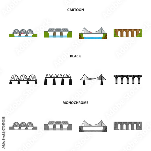 Vector design of connection and design icon. Set of connection and side stock vector illustration.