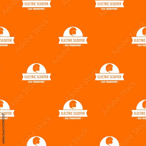Helmet gyro scooter pattern vector orange for any web design best