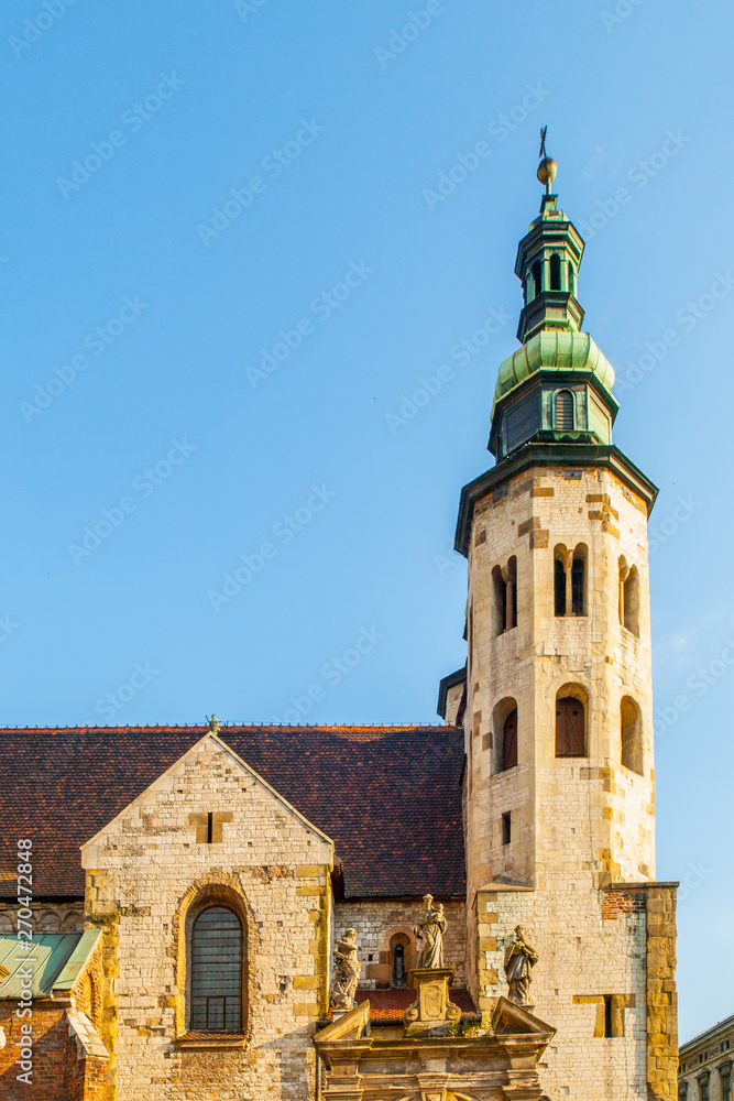 Romanesque church of St. Andrew in the Old Town district of Krakow, Poland