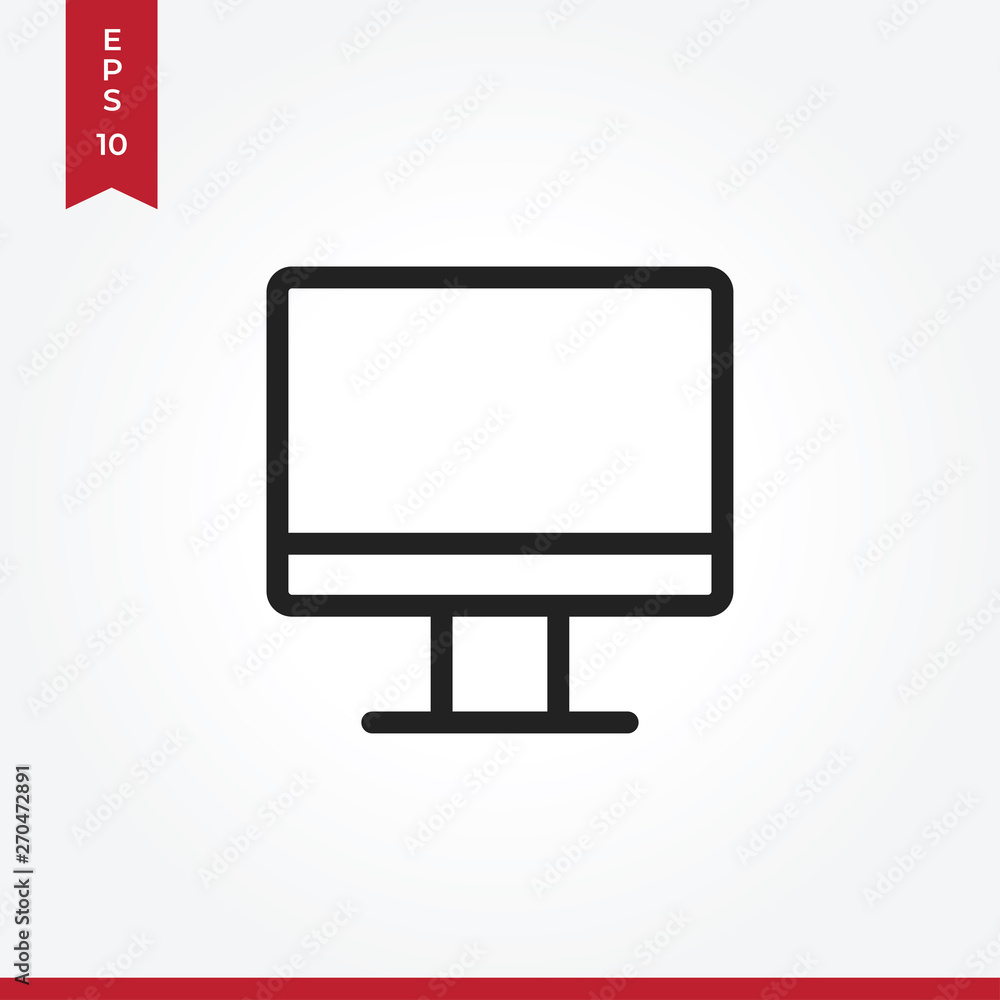 Monitor vector icon in modern style for web site and mobile app Monitor vector icon in modern style for web site and mobile app