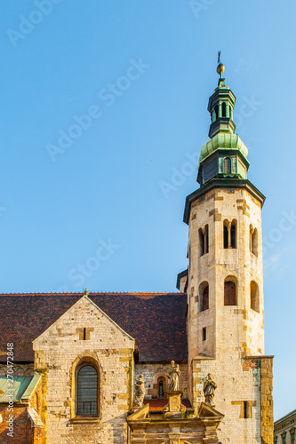 Romanesque church of St. Andrew in the Old Town district of Krakow, Poland