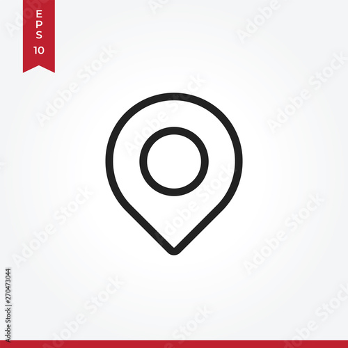 Free Download Location vector icon in modern style for web site and mobile app - GFXLoad