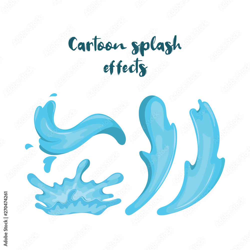 Cartoon water splash effects Cartoon water splash effects