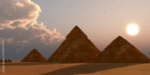 Giza Plateau - The Great Pyramid of Egypt is the Pharaoh Khufu's tomb and is located near Cairo on the Giza Plateau.