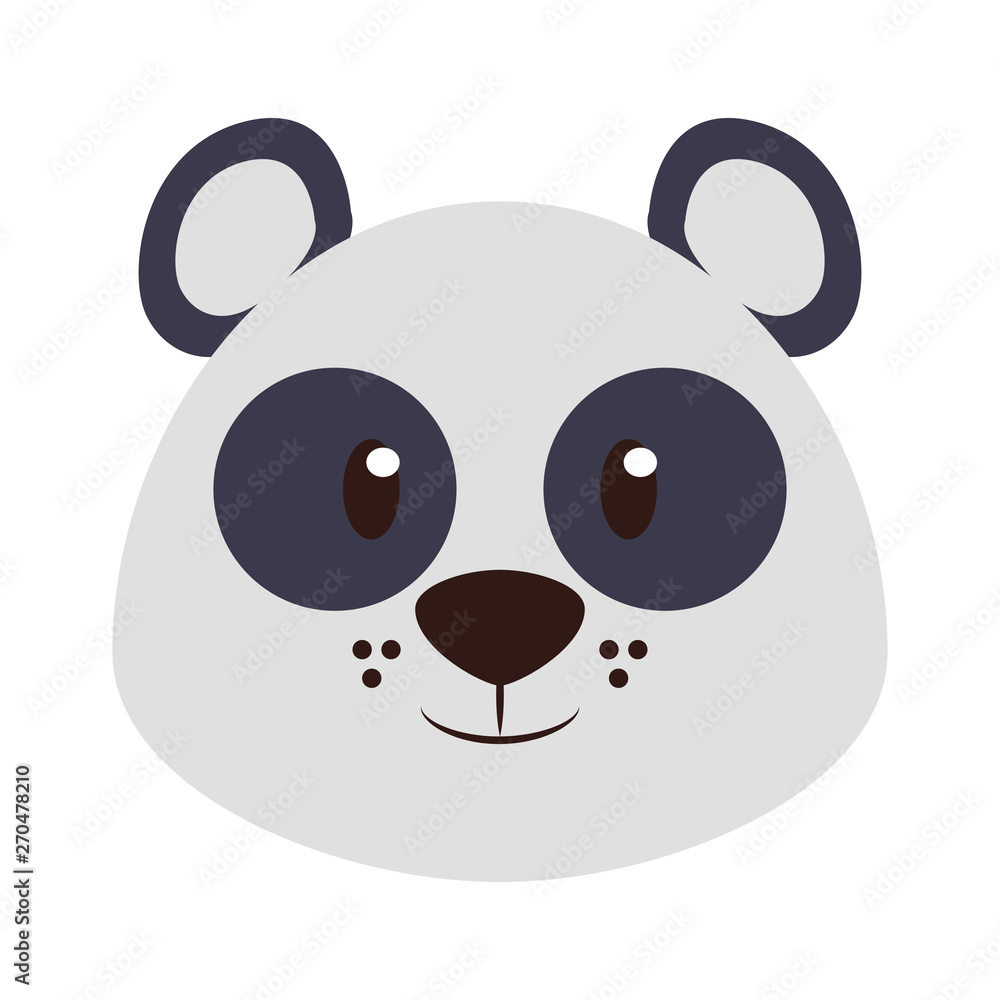 Panda head wildlife cute animal cartoon Panda head wildlife cute animal cartoon