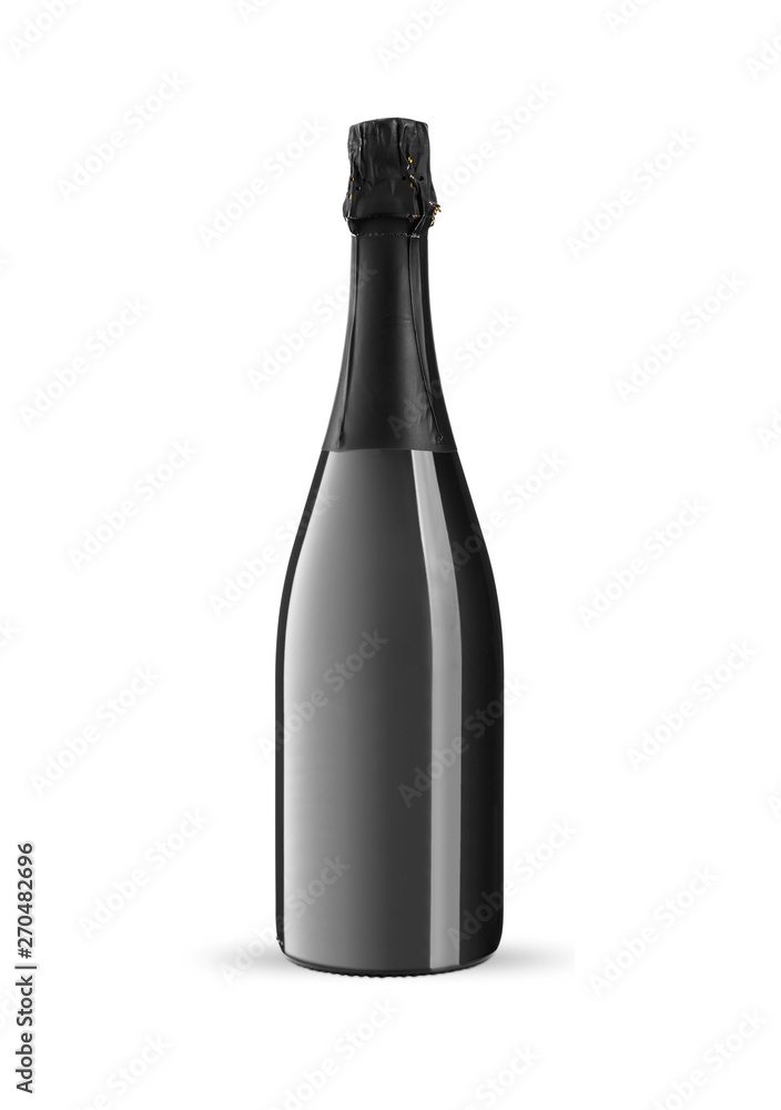 Bottle of sparkling wine on a white background, including clipping path Bottle of sparkling wine on a white background, including clipping path