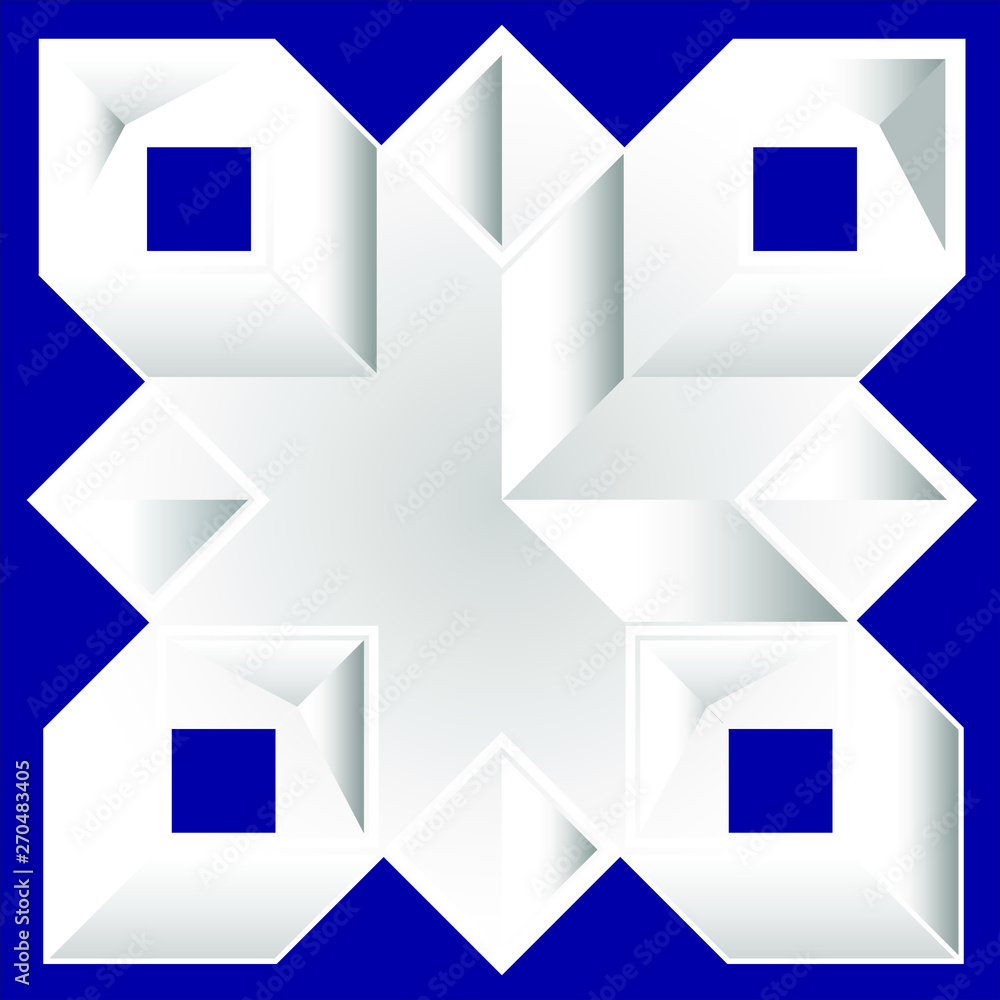 Abstract composition breaking space from cuboids Abstract composition breaking space from cuboids