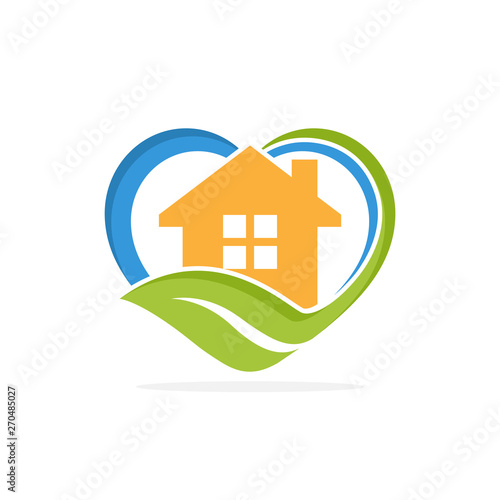 Illustration icon with an eco-friendly concept of home care