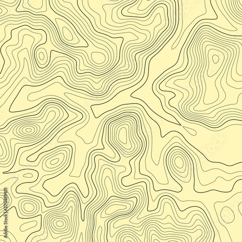 Topographic map lines background. Abstract vector illustration. Contour vector map.