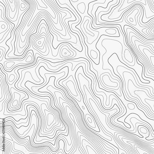 Topographic map lines background. Abstract vector illustration. Contour vector map.