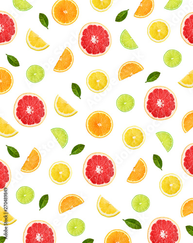 Colorful pattern of citrus fruit