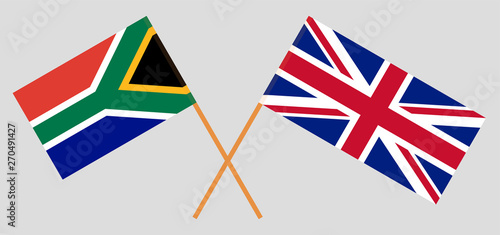 The UK and the RSA. British and South African flags