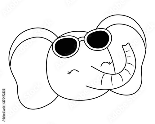 cute animal enjoying summer vacations