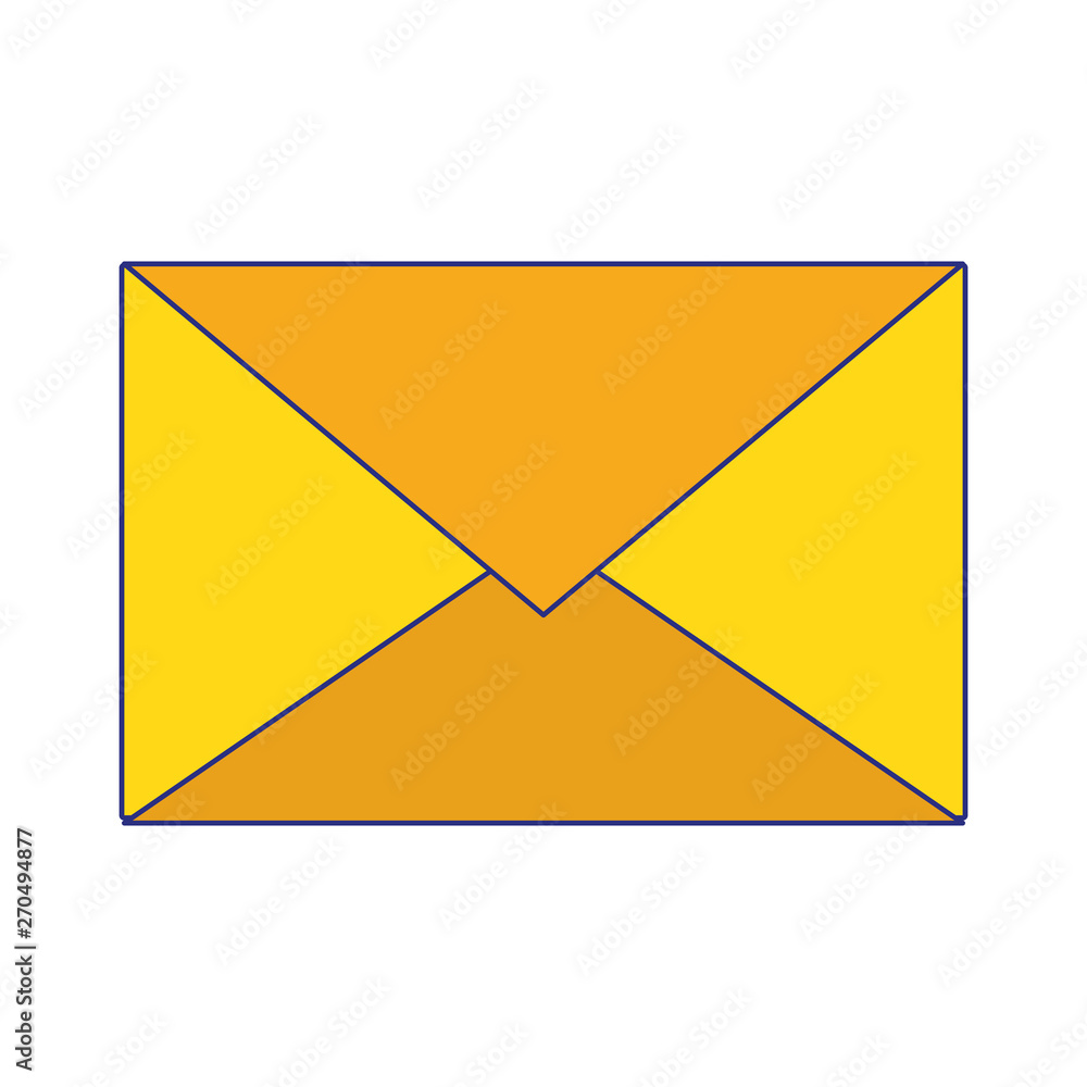Email envelope symbol isolated blue lines Email envelope symbol isolated blue lines