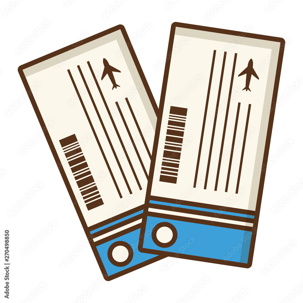 airline tickets boarding pass on white background Stock Vector | Adobe ...