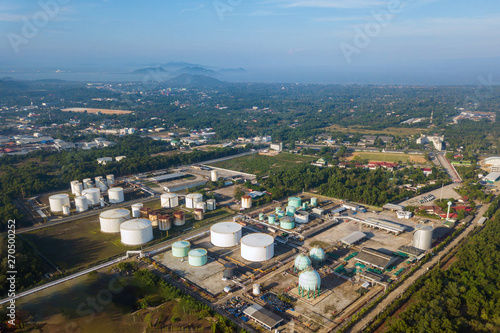 Aerial view of petroleum terminal photo