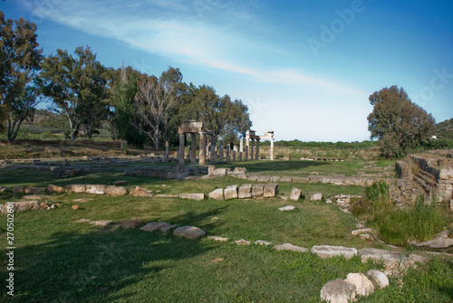 The ancient temple of goddess Artemis in the Vravrona region, Attica, Greece, June 2018. photo