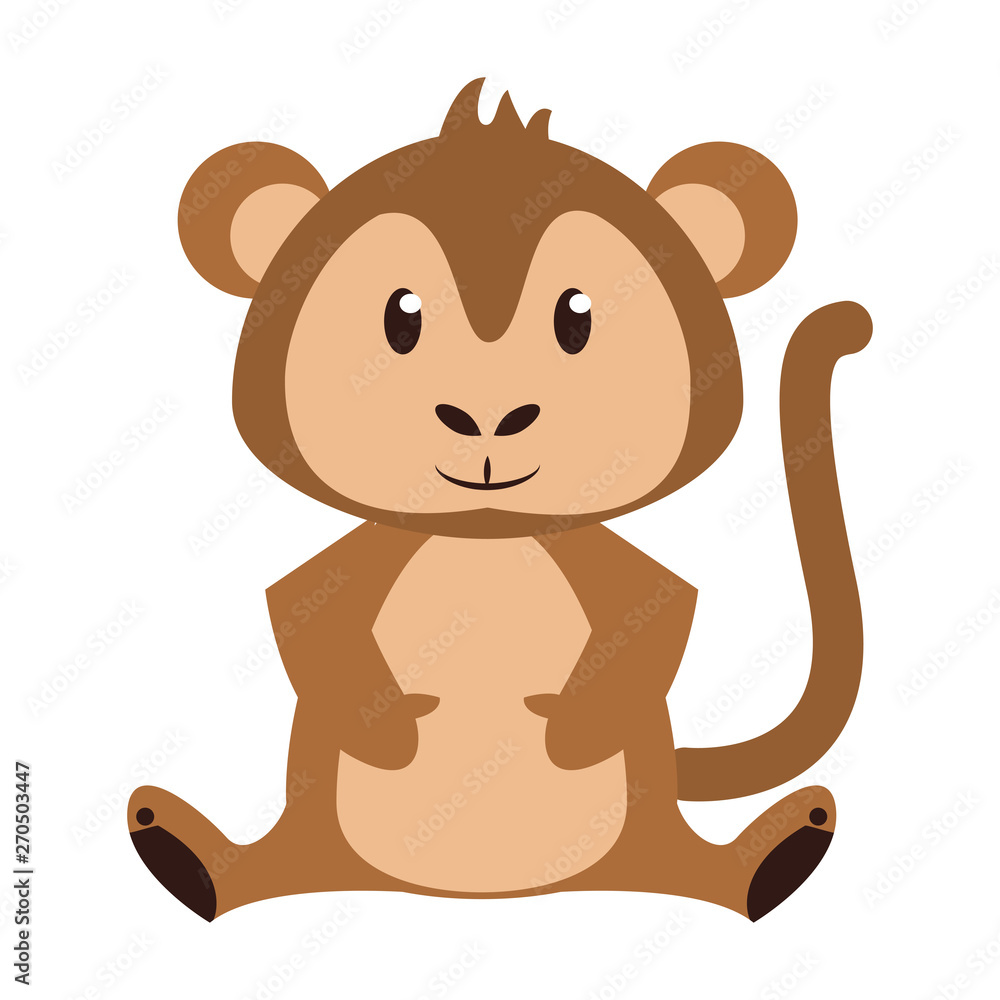 Monkey wildlife cute animal cartoon Monkey wildlife cute animal cartoon