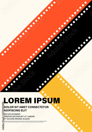 Movie and film poster modern vintage retro style