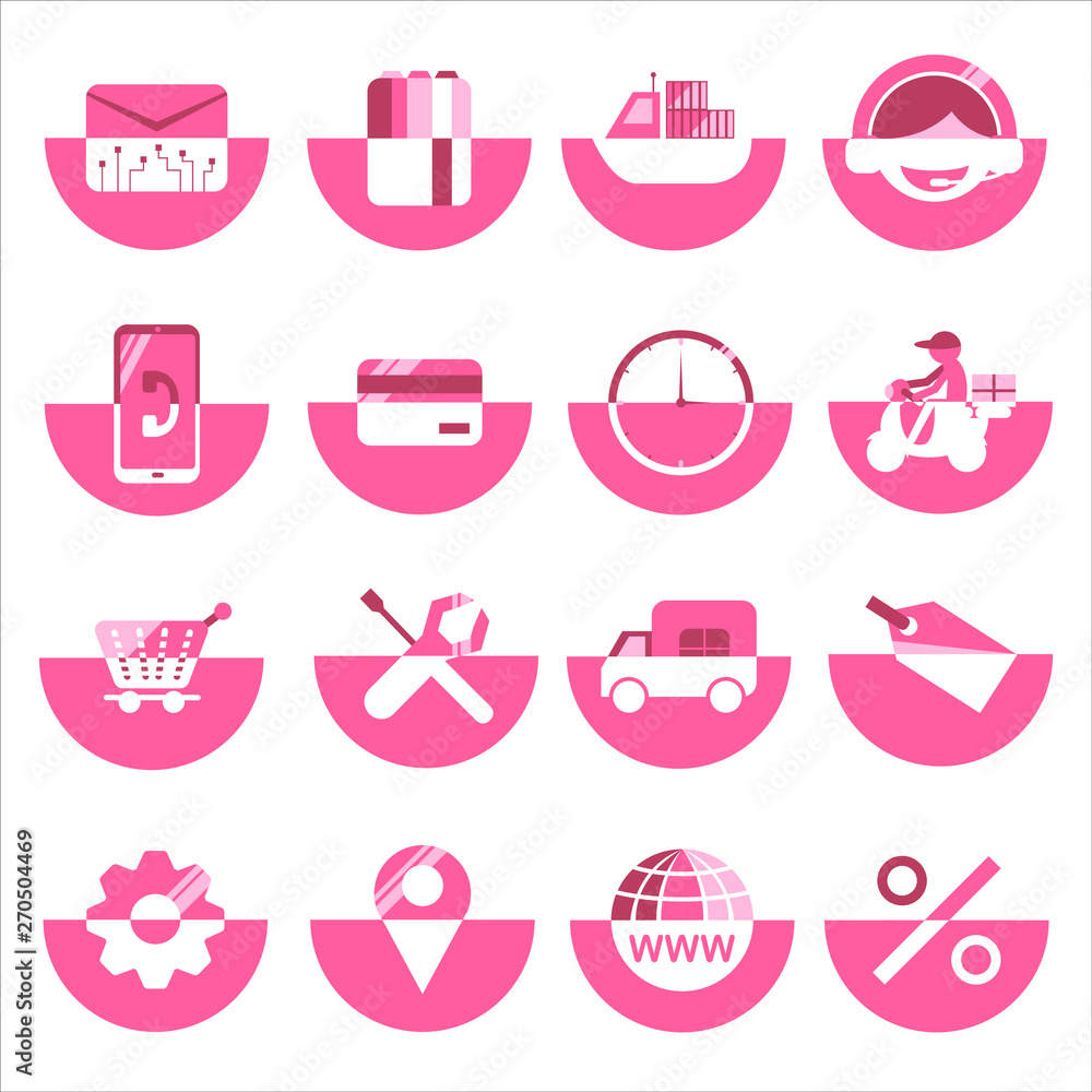 Online Business Starter Icons Set Online Business Starter Icons Set
