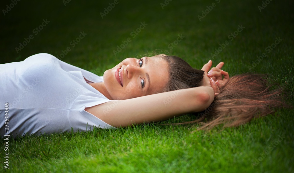Young beautiful woman sleeping in bed Young beautiful woman sleeping in bed