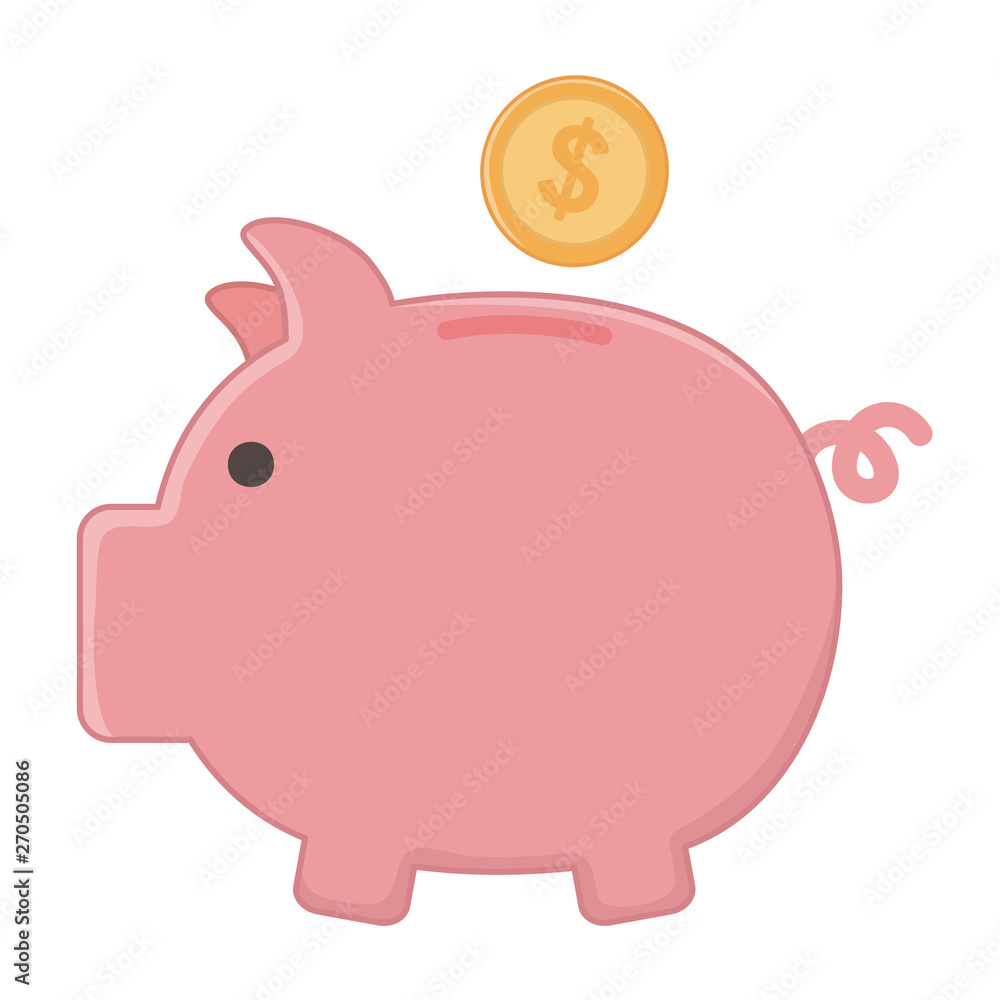 Isolated piggy design vector illustration Isolated piggy design vector illustration
