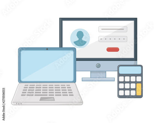 Isolated devices design vector illustration