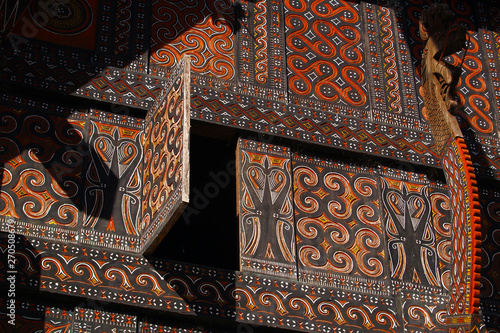 Detail of traditional Tongkonan houses,Toraja house in the south Sulawesi -Indonesia photo