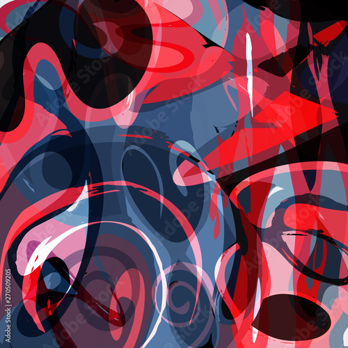 Abstract geometric colored background in the style of graffiti. Qualitative illustration for your design.