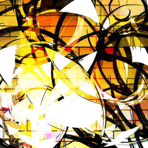 Abstract geometric colored background in the style of graffiti. Qualitative illustration for your design.