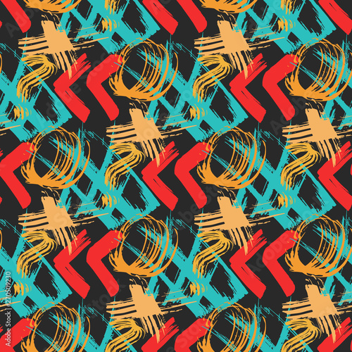 Abstract geometric colored background in the style of graffiti. Qualitative illustration for your design.