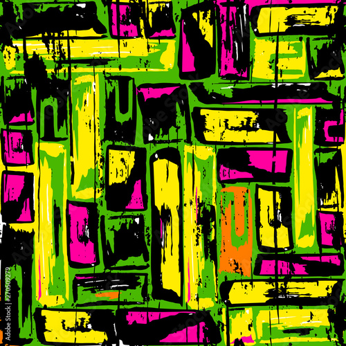 Abstract geometric colored background in the style of graffiti. Qualitative illustration for your design.