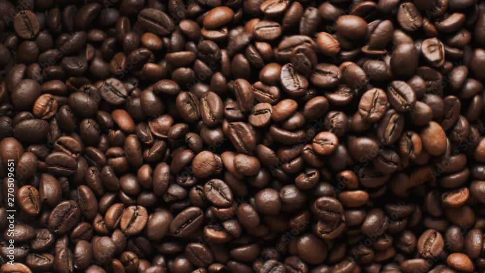 Pile Of Coffee Beans. Close-up. Pile Of Coffee Beans. Close-up.