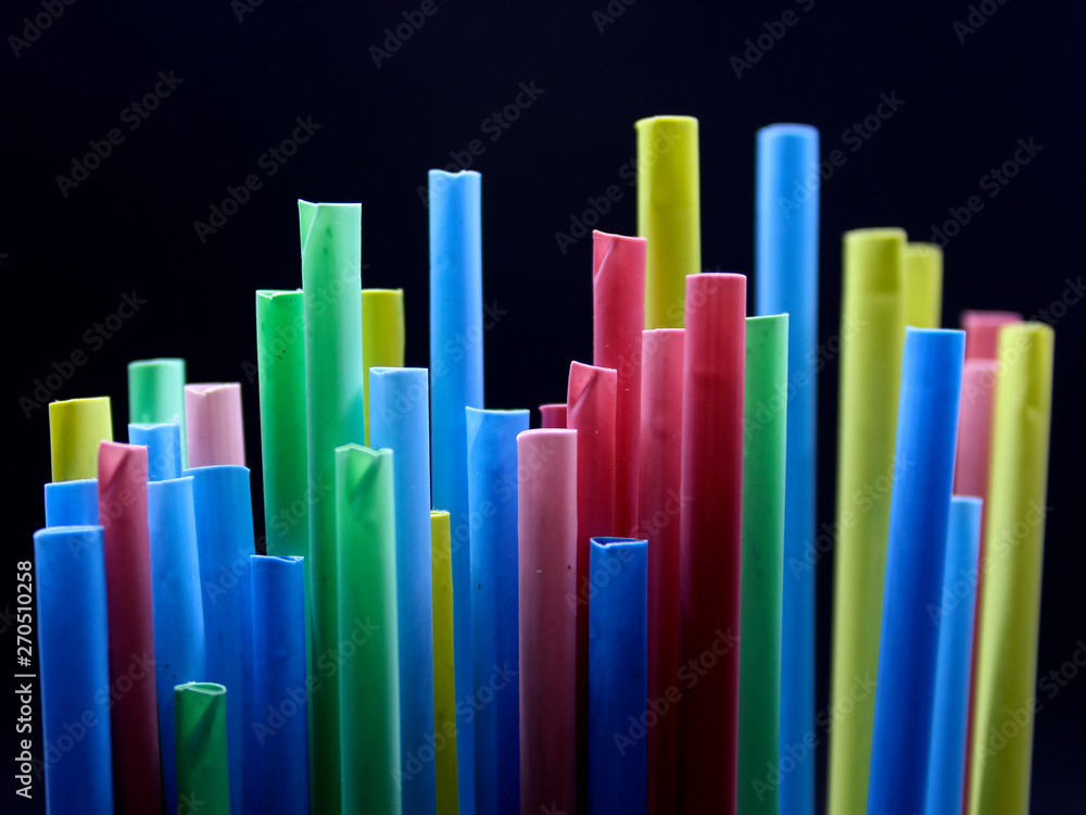 Plastic straws. Considered one of the biggest polluters of the ocean Plastic straws. Considered one of the biggest polluters of the ocean