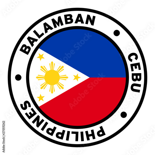 Round Balamban Cebu Philippines Flag Clipart photo