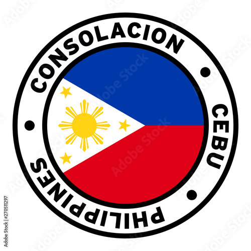 Round Consolacion Cebu Philippines Flag Clipart photo
