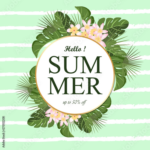 summer tropical foliage background