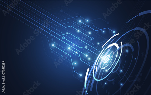 Abstract technology innovation communication concept digital blue design background. Vector illustration