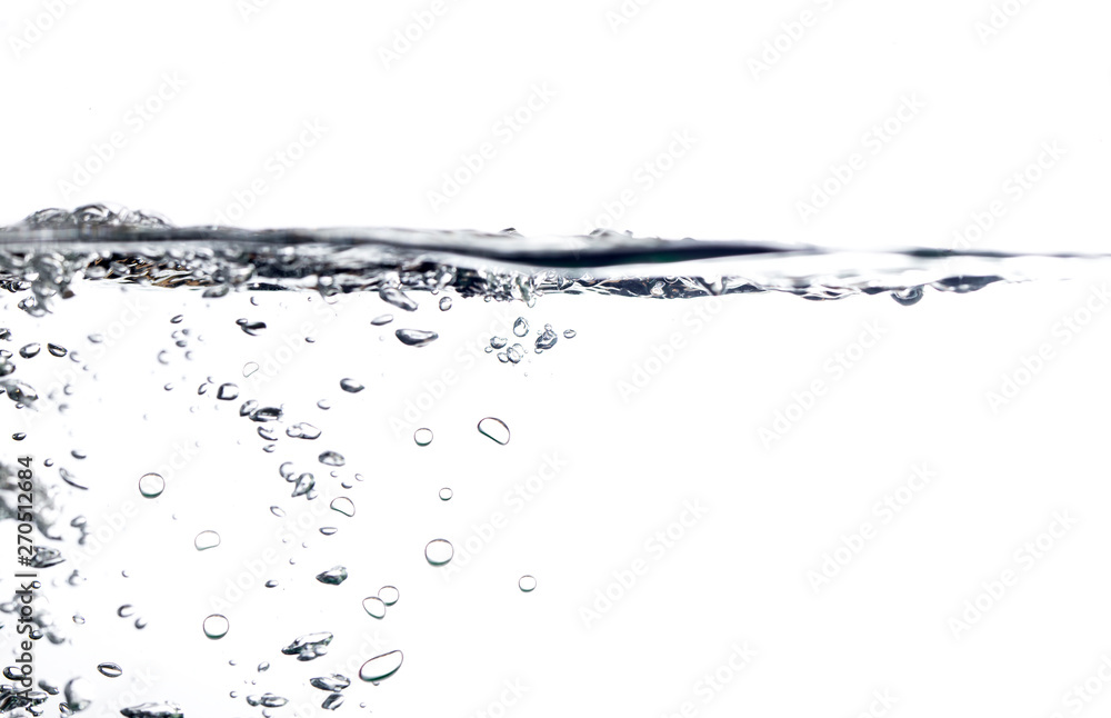 air bubbles water splash on white background. air bubbles water splash on white background.