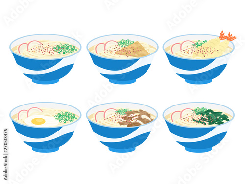 うどんのイラストセット