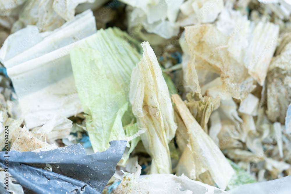 Plastic bag waste degradation for the recycled. Plastic bag waste degradation for the recycled.