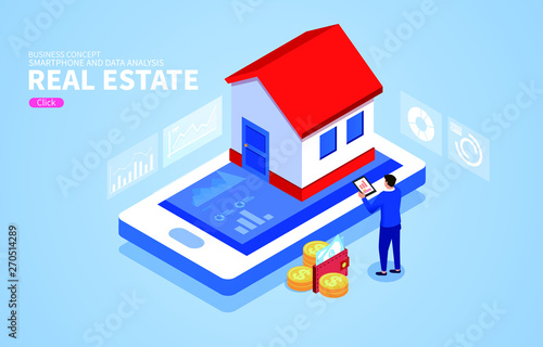 Smartphone real estate online analysis