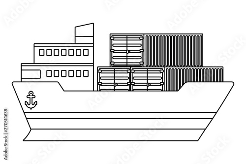cargo big ware ship cartoon