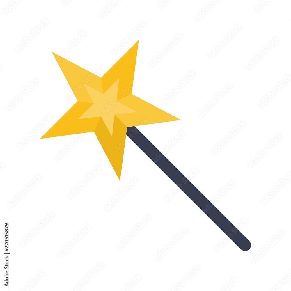 Magic wand vector, Magic related flat style icon Magic wand vector, Magic related flat style icon