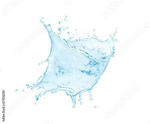 Water splash,water splash isolated on white background,blue water splash,