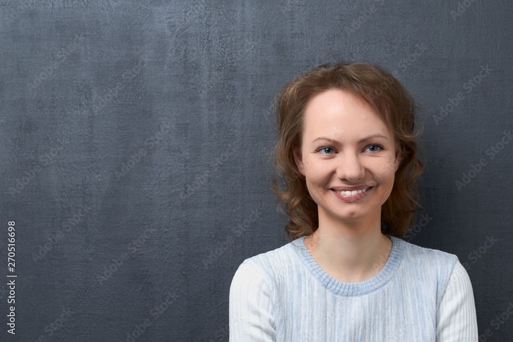 Portrait of cute happy girl smiling broadly Portrait of cute happy girl smiling broadly