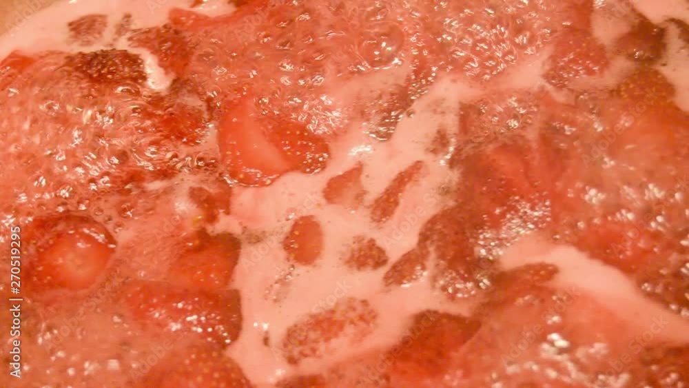 Cooking strawberries jam at home Cooking strawberries jam at home