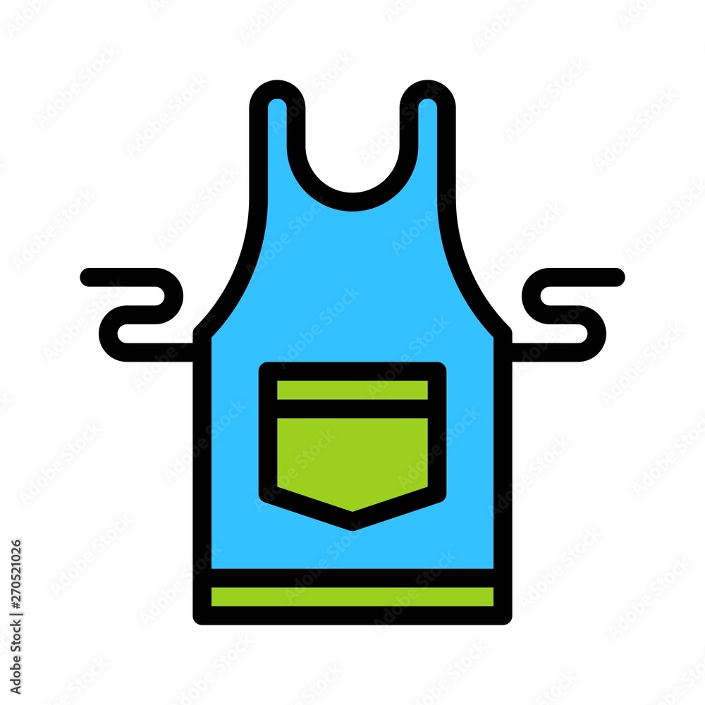 Apron vector, Barbecue related filled style editable stroke icon Apron vector, Barbecue related filled style editable stroke icon